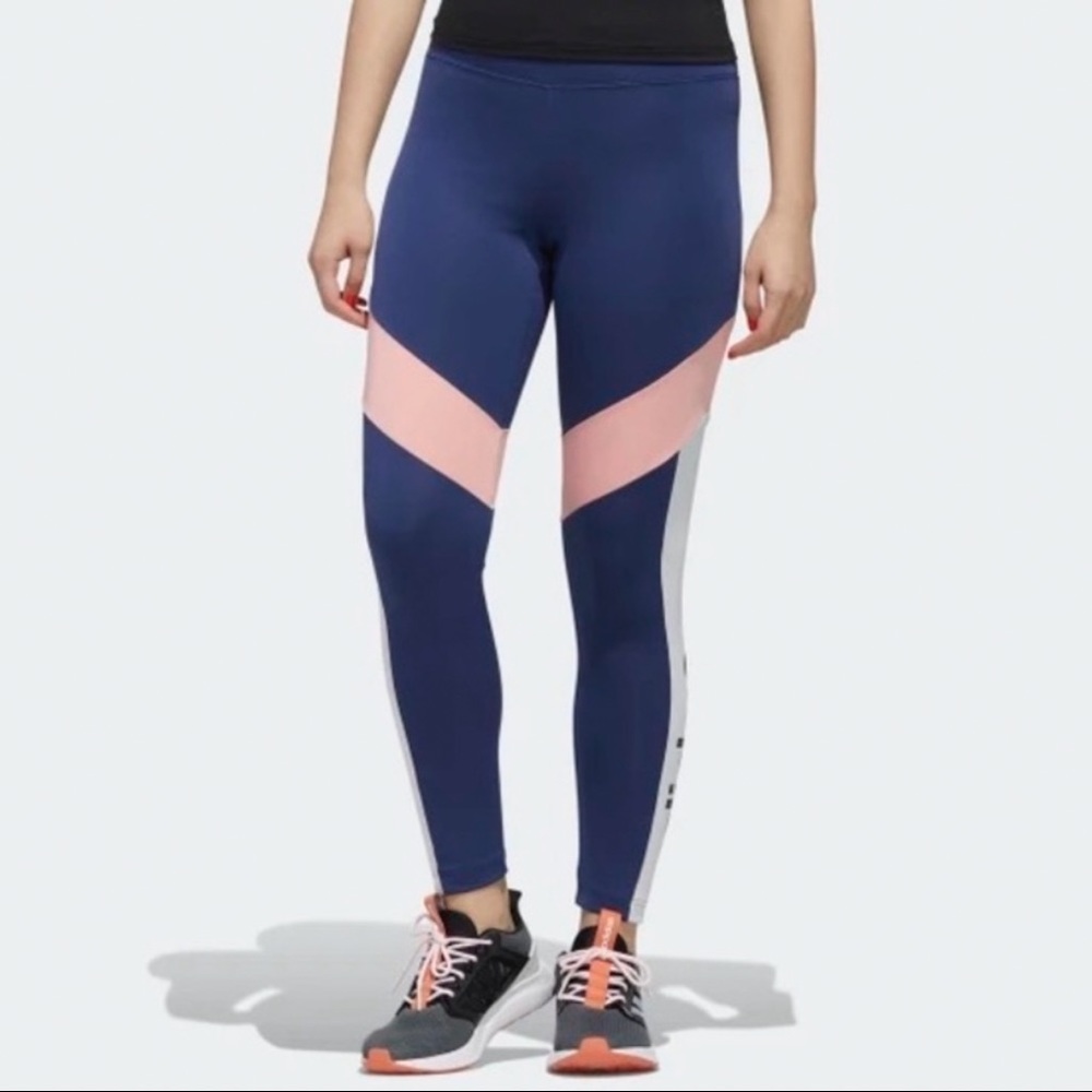 Adidas Color Block High Rise 7/8 Tights - Picture 8 of 8